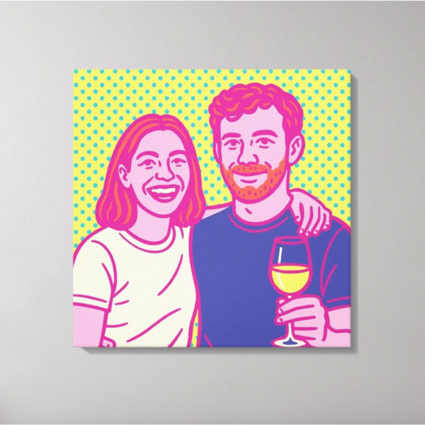 Custom Canvas Dot Pop Art Portrait