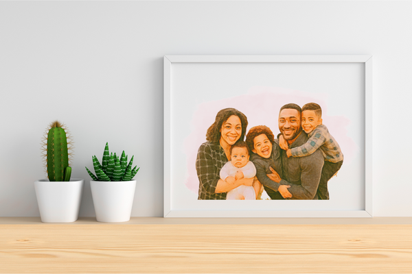 Custom Canvas Watercolor Portrait