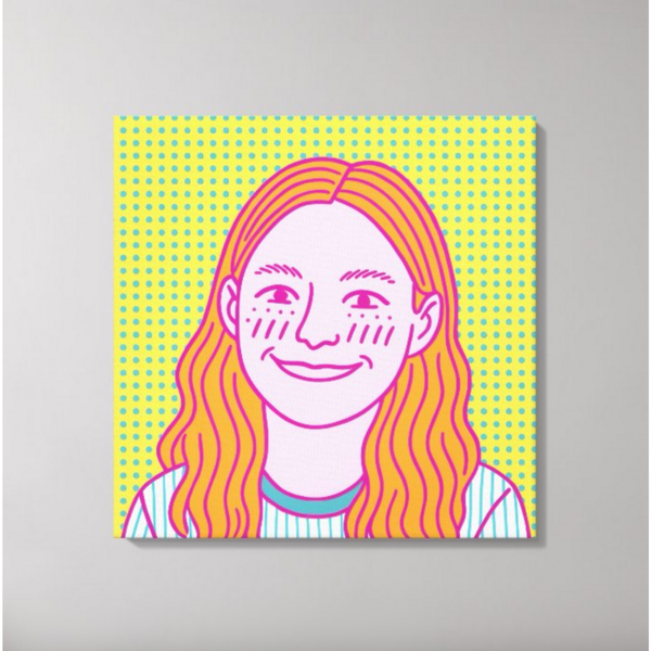 Custom Canvas Dot Pop Art Portrait