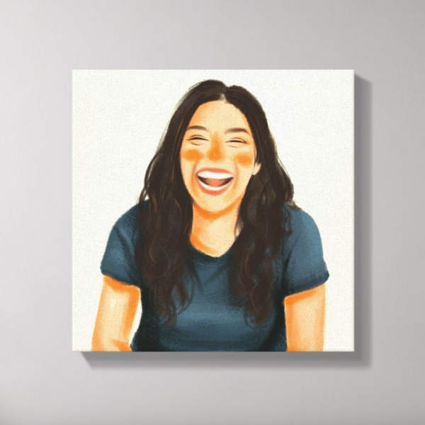 Custom Canvas Crayon Style Art Portrait