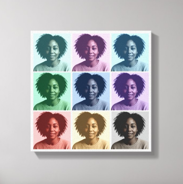 Custom Canvas Grid Pop Art Portrait